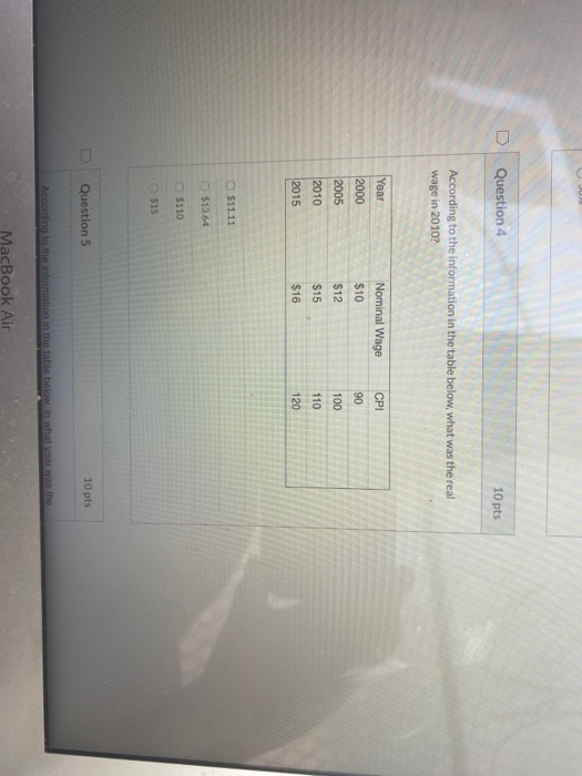Solved Question 3 10 pts Based on the information in the | Chegg.com