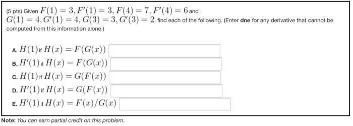 Solved 5 Pts Given F 1 3 F 1 3 F 4 7 F 4 Chegg Com