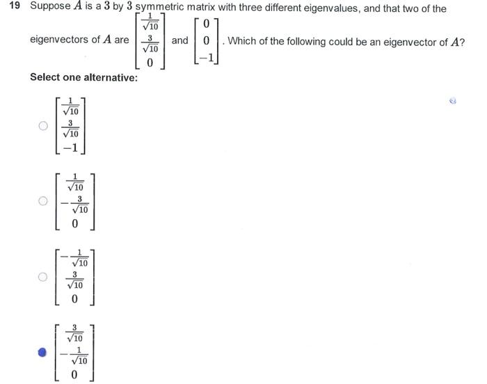 eigenvalues of symmetric 3x3 matrix