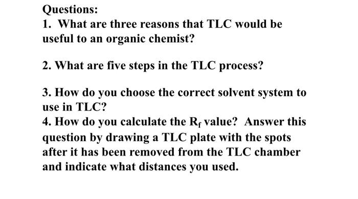 Solved Questions: 1. What are three reasons that TLC would | Chegg.com