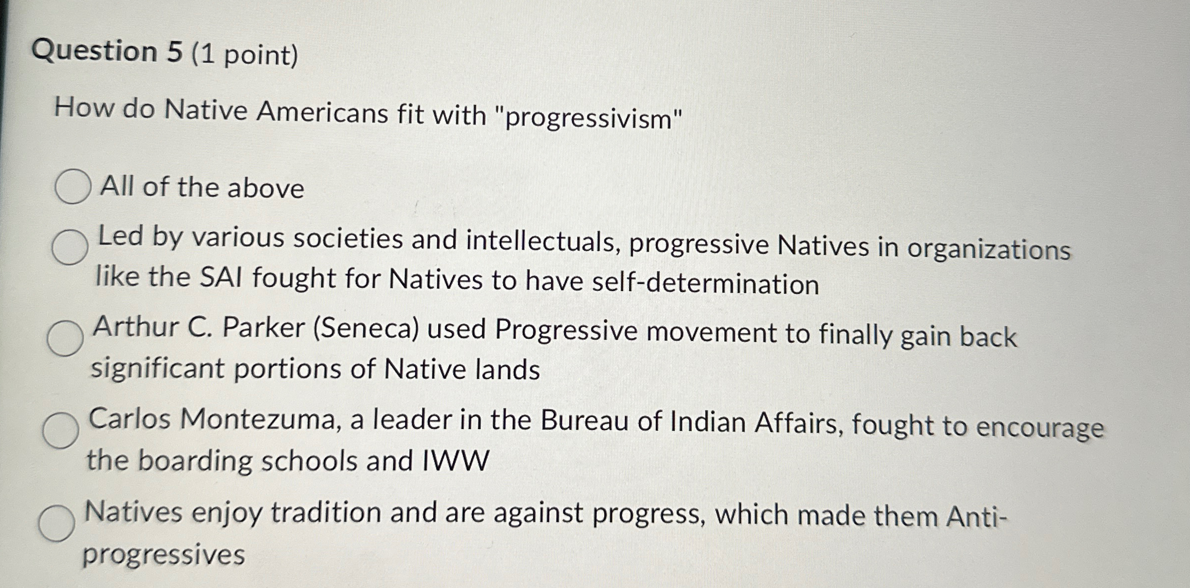 Solved Question 5 (1 ﻿point)How do Native Americans fit with | Chegg.com