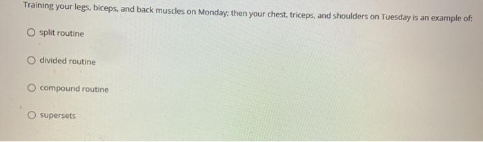 Chest biceps back online triceps legs shoulders routine