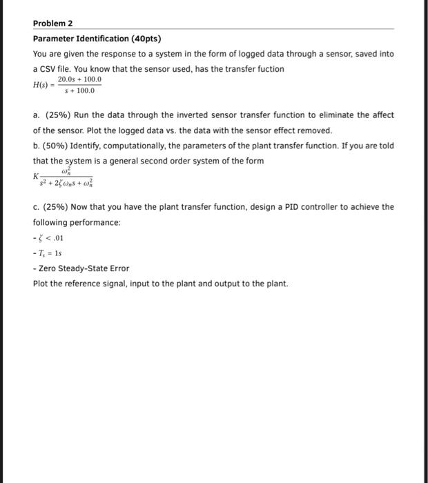 Given The Following Transfer Function R 8 G S Chegg Com