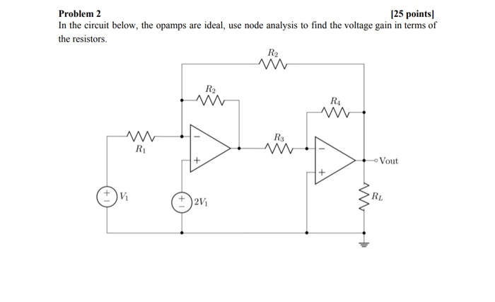 Solved Problem 2 [25 points) In the circuit below, the | Chegg.com