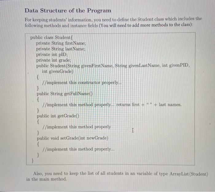 Solved Program Input Handling This phase of the program is | Chegg.com