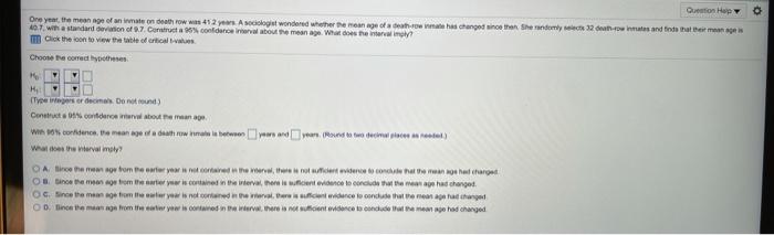 Solved Question Hop One year, the mean age of animate on | Chegg.com