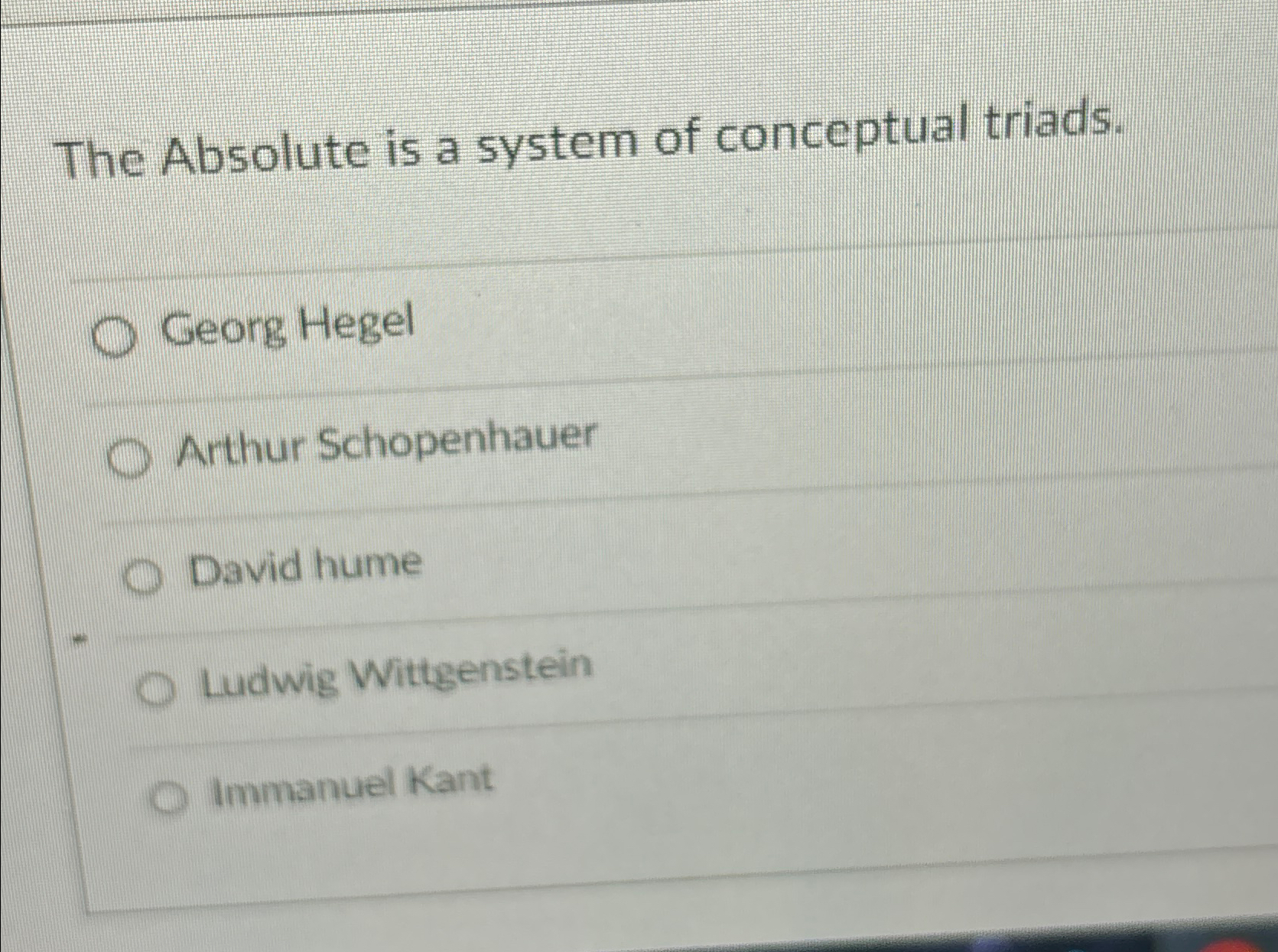 Solved The Absolute is a system of conceptual triads.Georg | Chegg.com