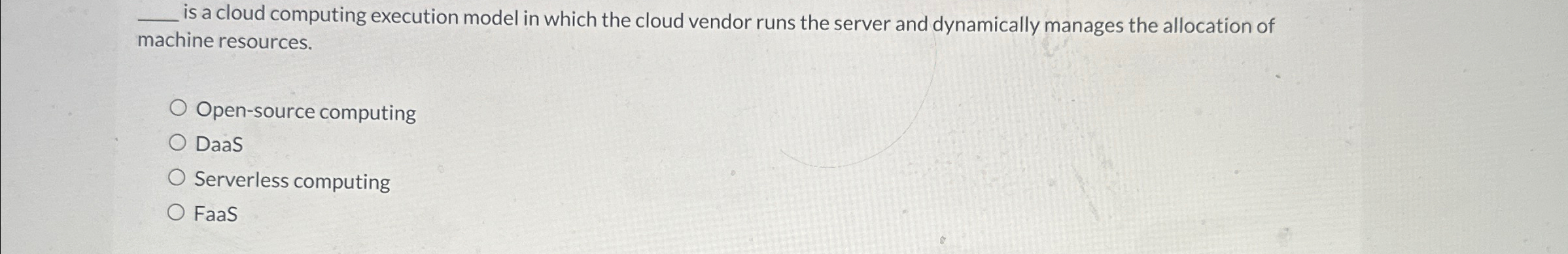 Solved q, ﻿is a cloud computing execution model in which the | Chegg.com