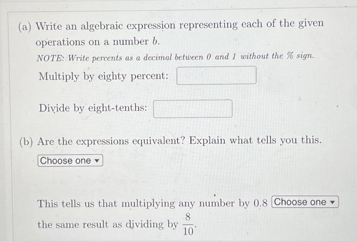 (a) Write an algebraic expression representing each | Chegg.com