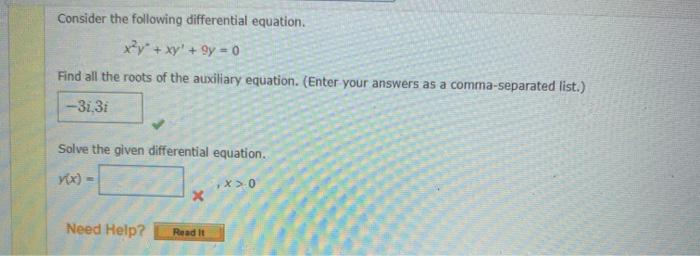 Solved Consider the following differential equation. x2y + | Chegg.com