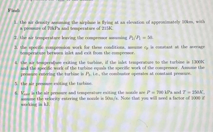 Solved 1. 1→2 : Compressor 2. 2→3 : Combustor 3. 3→4 : | Chegg.com