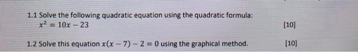 x 2 9x 1 3x 10 quadratic formula
