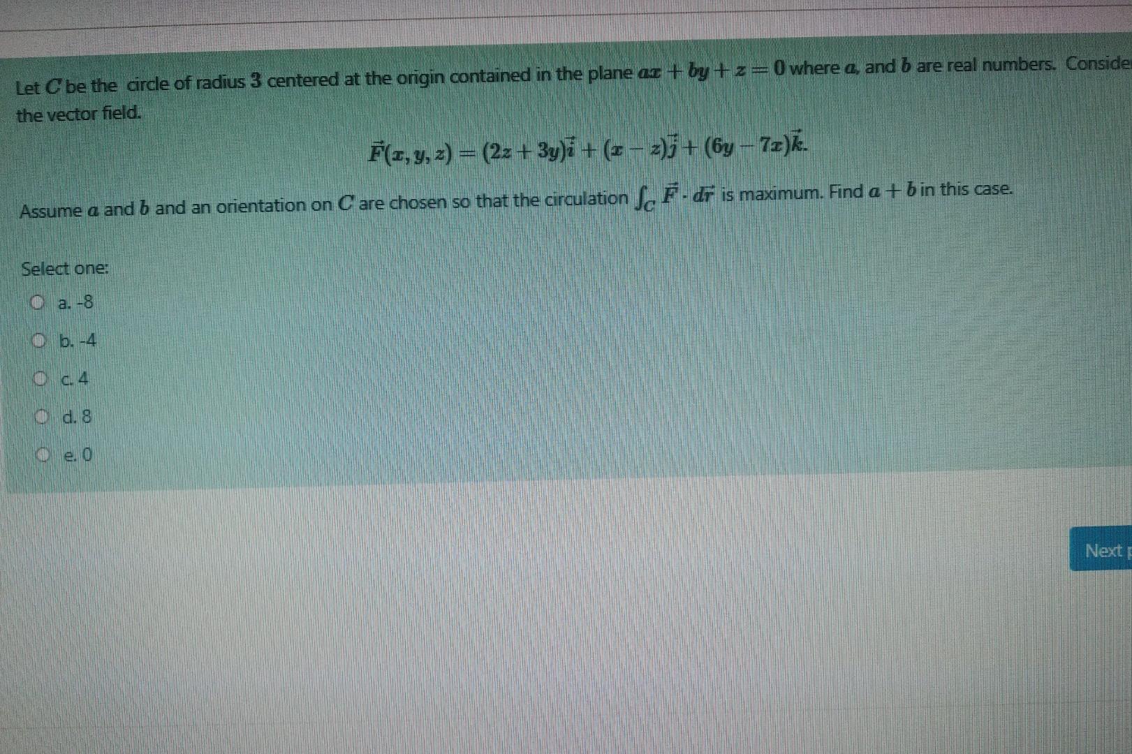 Solved Let C be the circle of radius 3 centered at the | Chegg.com