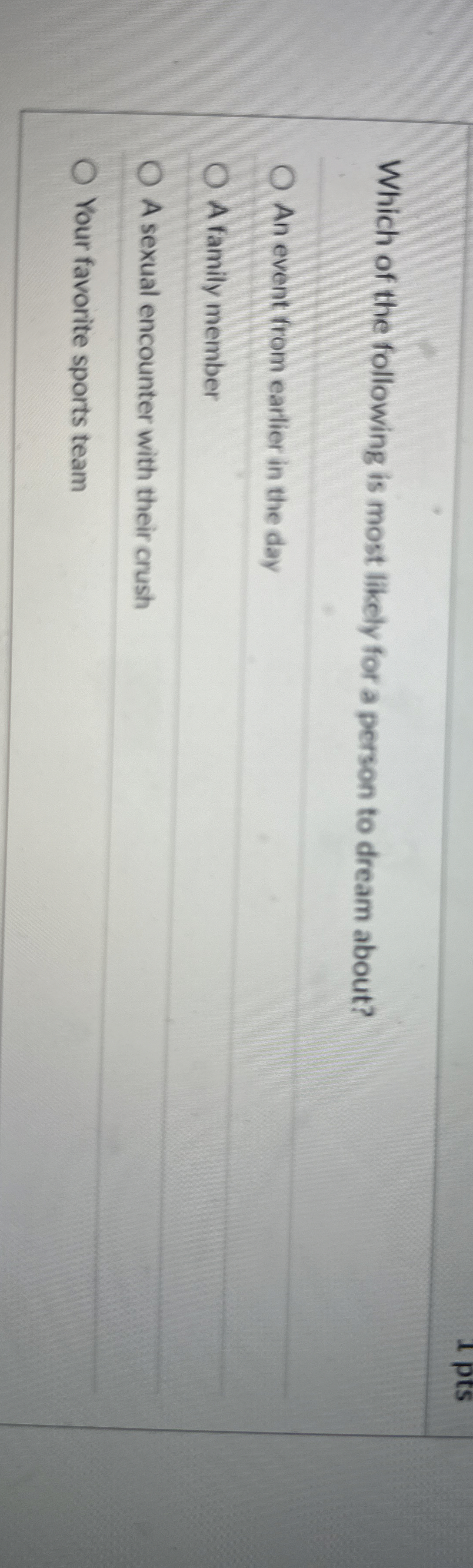 Solved Which of the following is most likely for a person to | Chegg.com