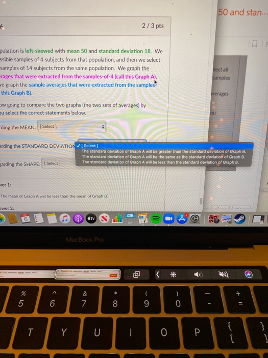 Solved Question 16 2/3 pts A certain population is left | Chegg.com