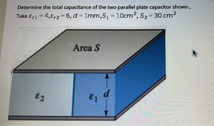 Solved Determine the total capacitance of the two-parallel | Chegg.com