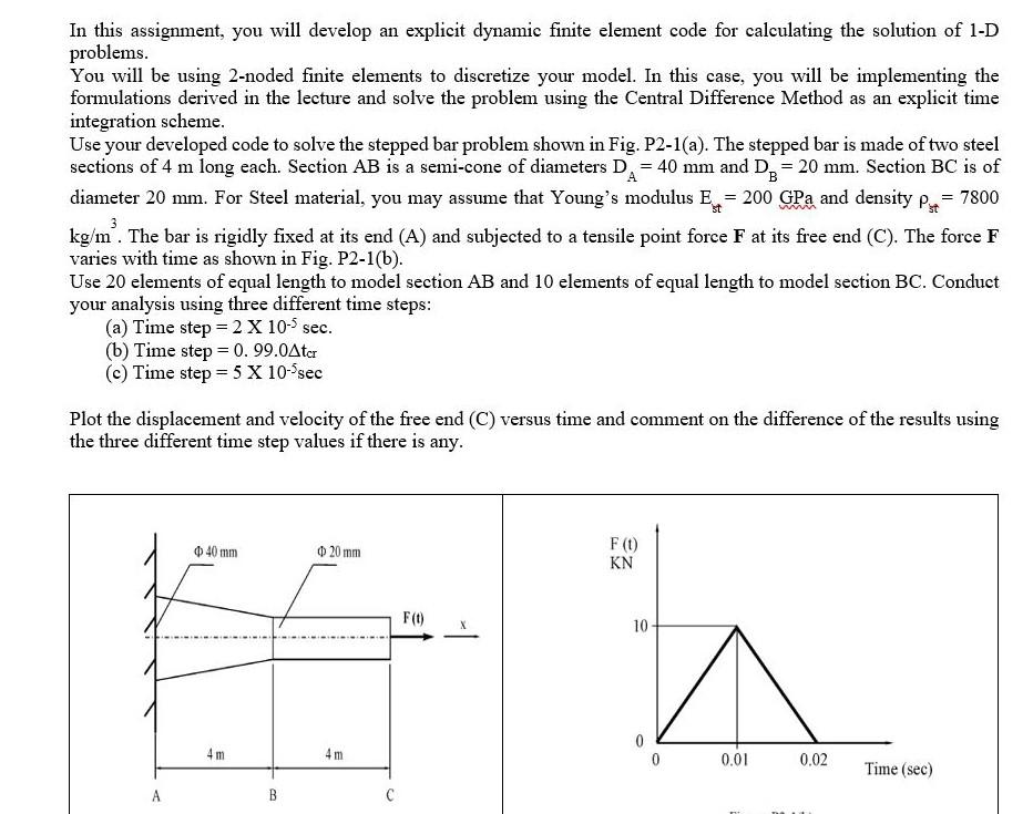 Solved In This Assignment You Will Develop An Explicit Chegg Com