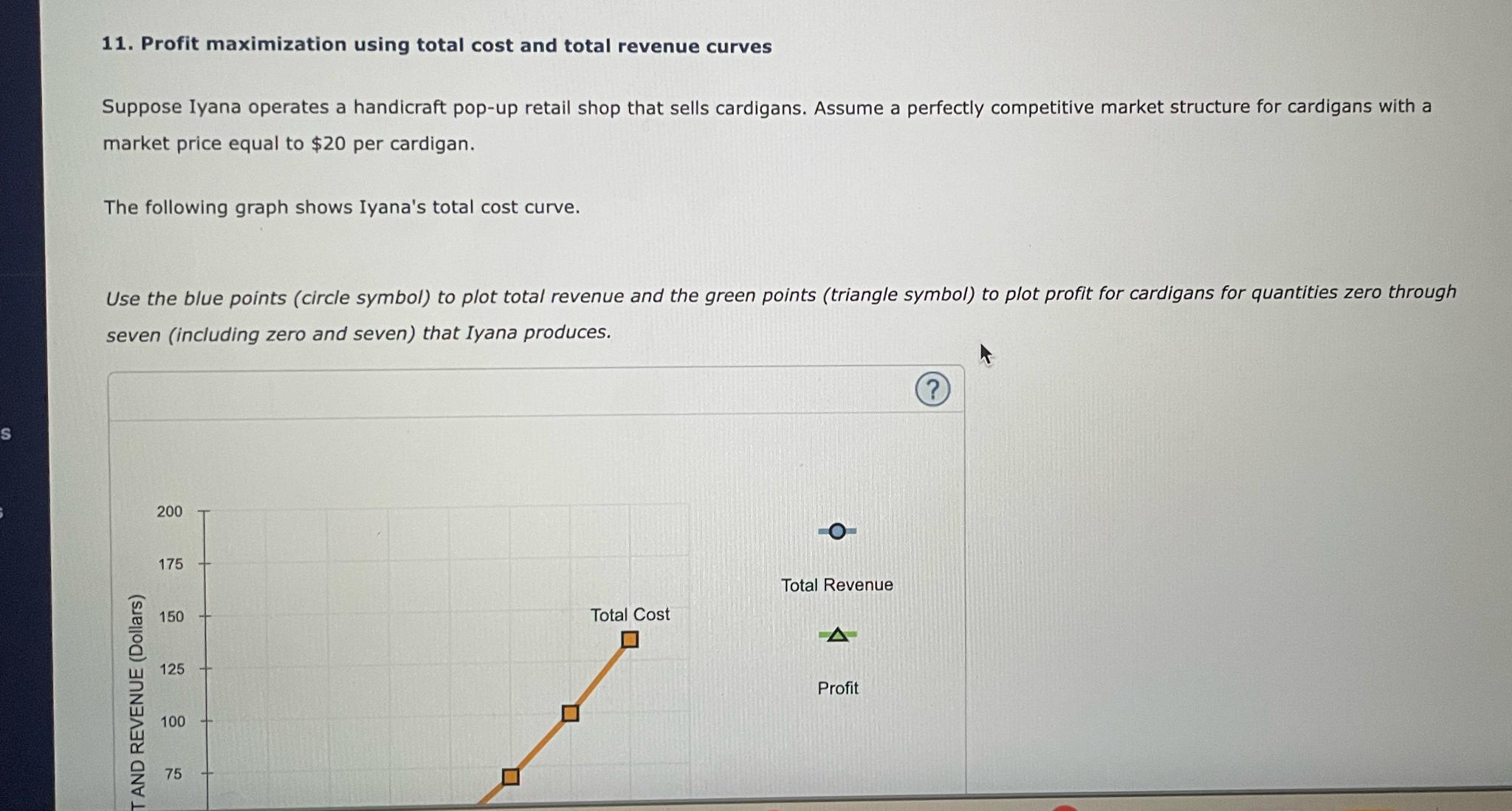 Solved Profit maximization using total cost and total | Chegg.com