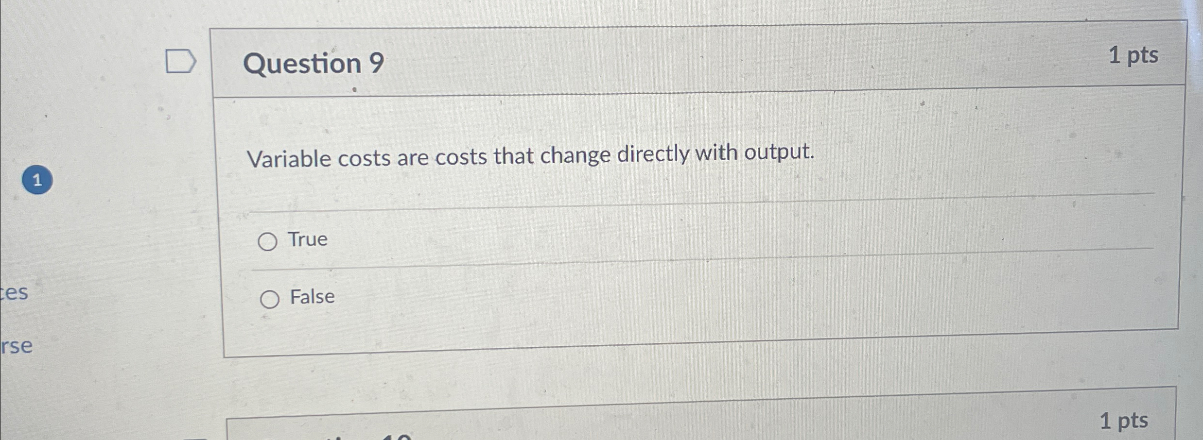 Solved Question 91 ﻿ptsVariable costs are costs that change