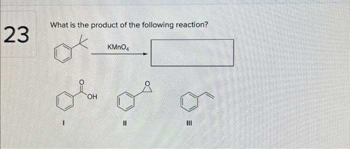 Solved What is the product of the following reaction? KMnO4 | Chegg.com
