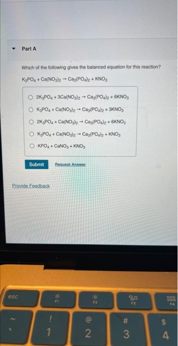 Solved Which Of The Following Gives The Balanced Equation | Chegg.com