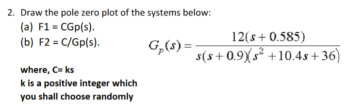 Solved Draw the pole zero plot of the systems below:(a) | Chegg.com