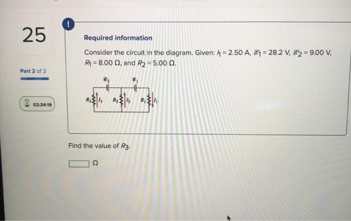 Solved ! 4 Required information Consider the circuit in the | Chegg.com