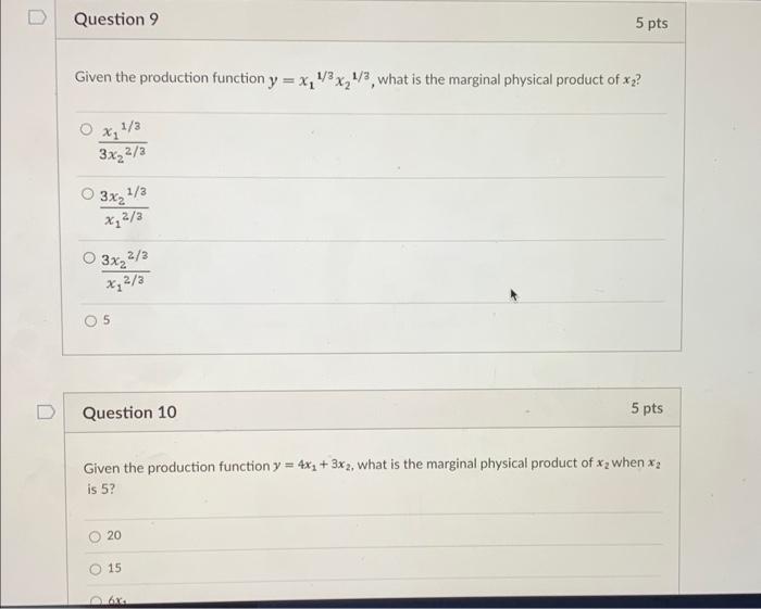 given-the-production-function-y-x11-3x21-3-what-is-chegg