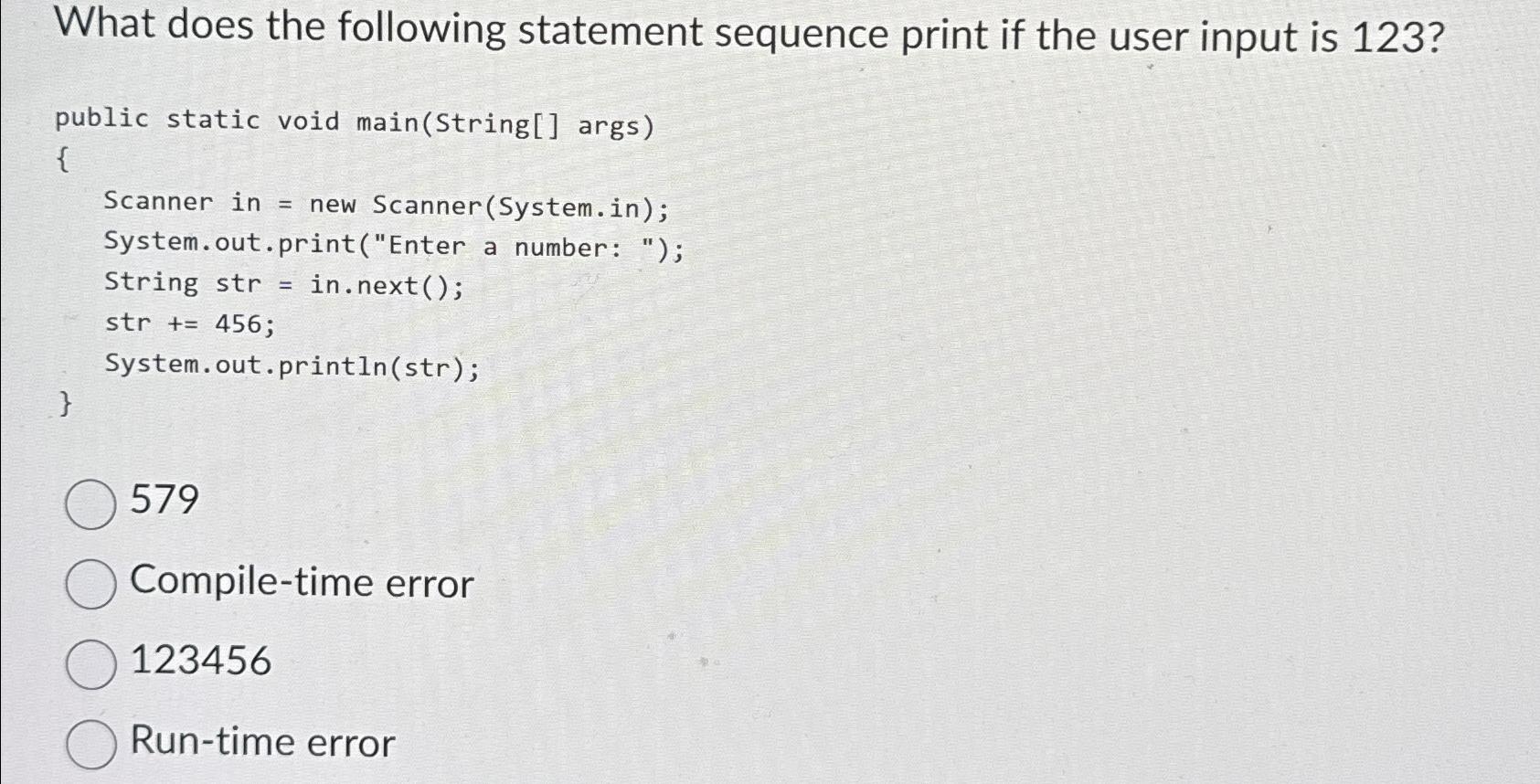 Solved What does the following statement sequence print if | Chegg.com