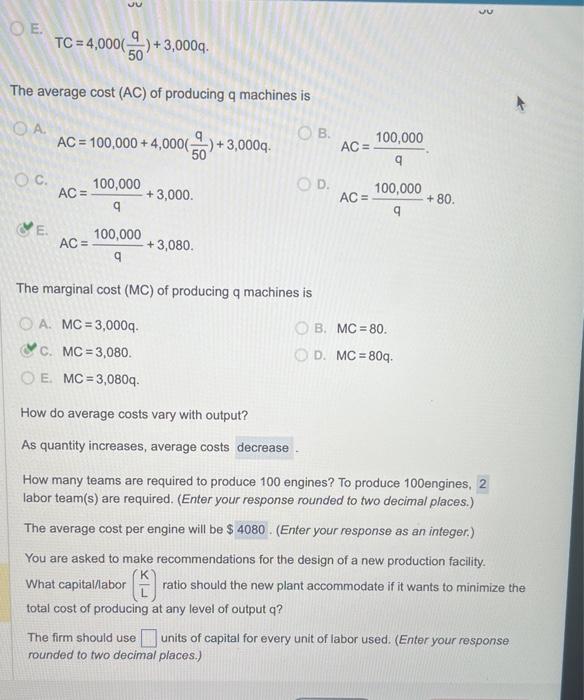 Solved You manage a plant that mass-produces engines by | Chegg.com