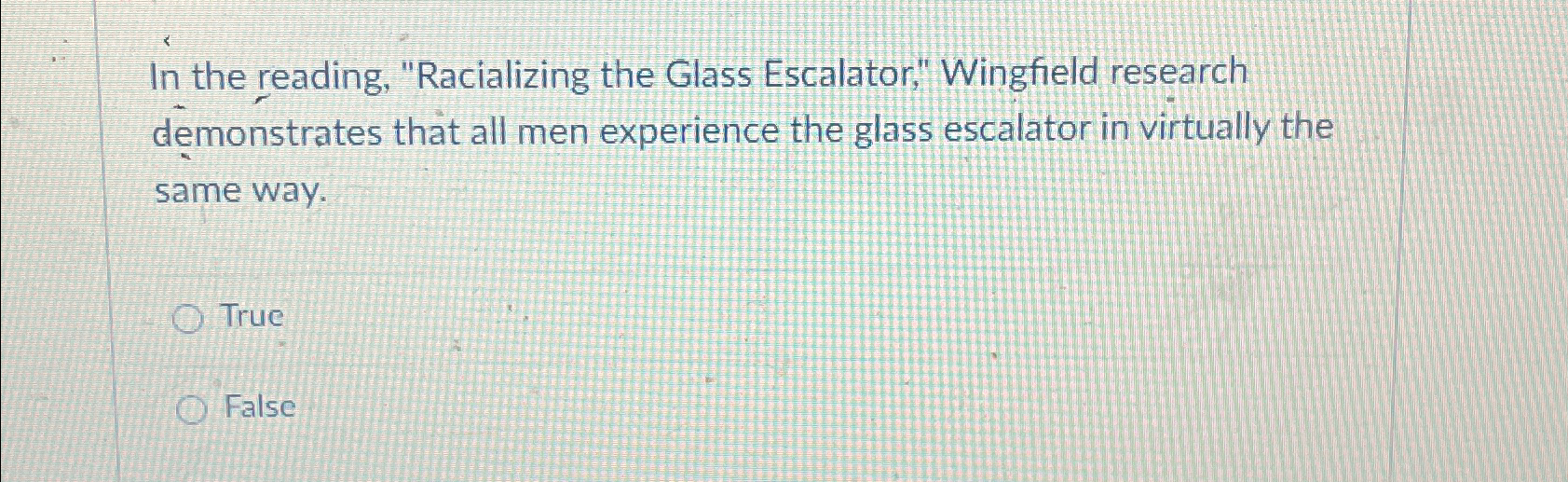 Solved In the reading, "Racializing the Glass Escalator,"