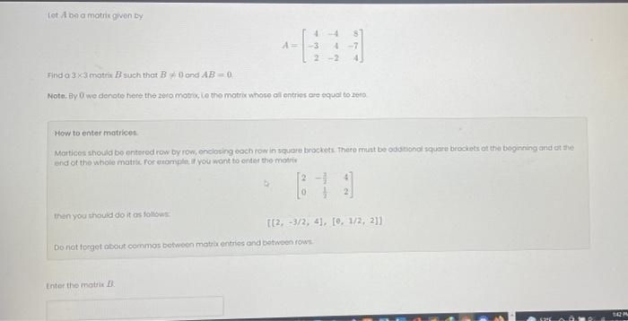 Solved Compute The Products AB And BA Of The Following | Chegg.com