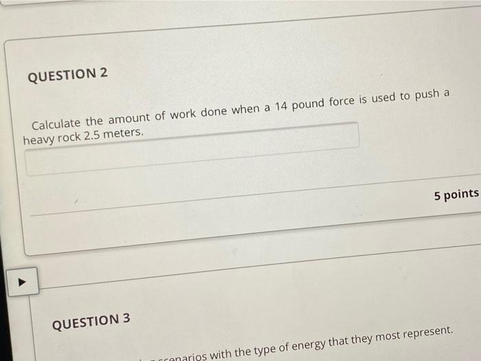 Solved QUESTION 2 Calculate the amount of work done when a | Chegg.com