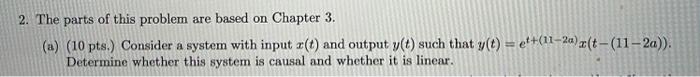 Solved 2. The parts of this problem are based on Chapter 3. | Chegg.com