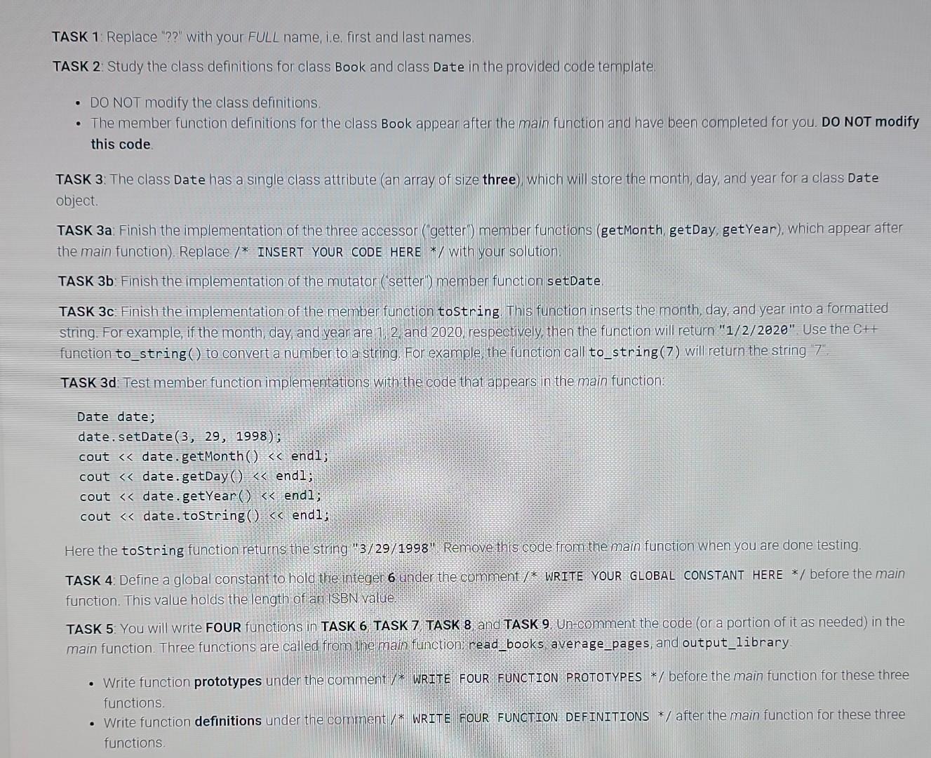 Solved A Library hires you to write a program that will hold | Chegg.com