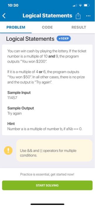 Solved 10:30