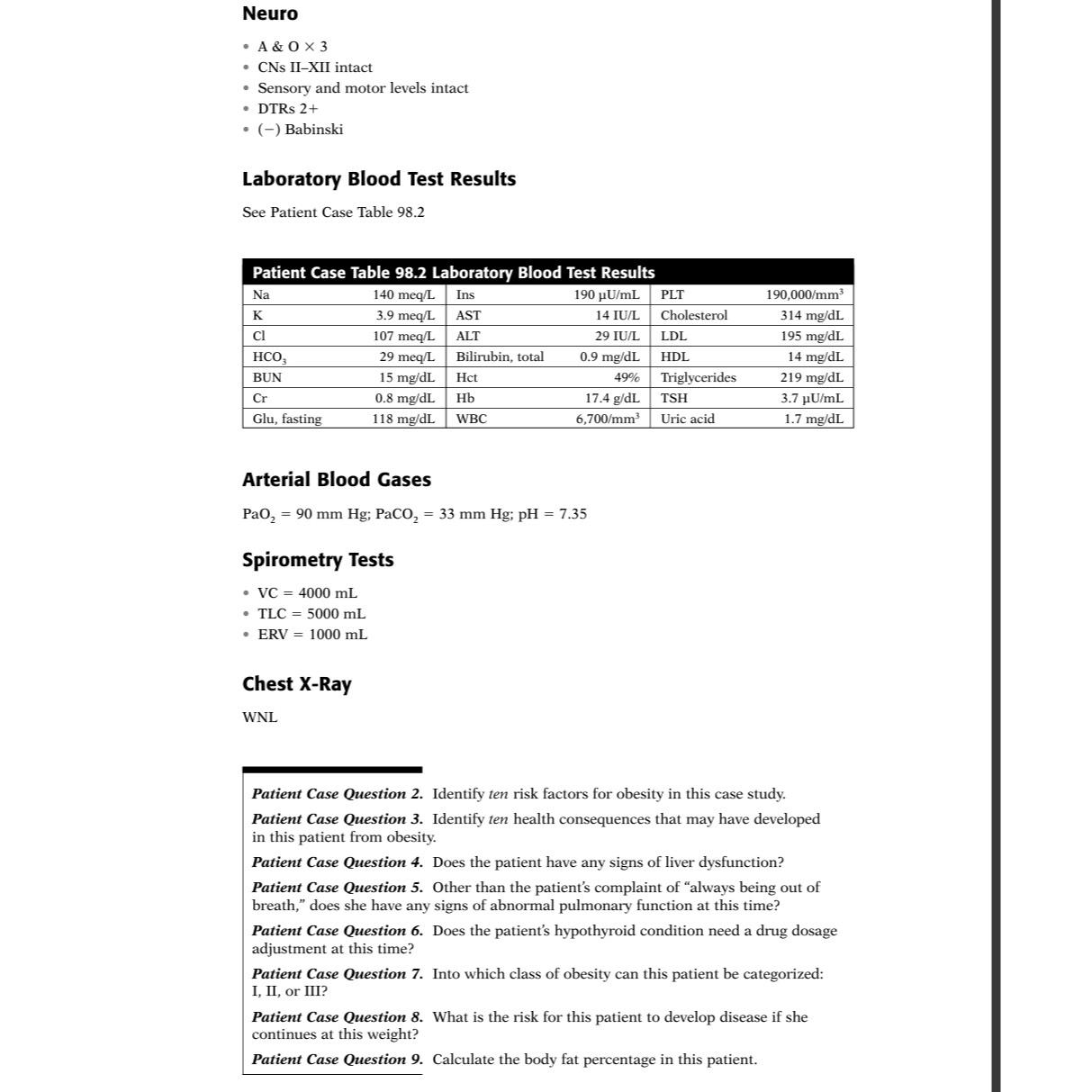 CASE STUDYOBESITYFor the Disease Summary for this | Chegg.com