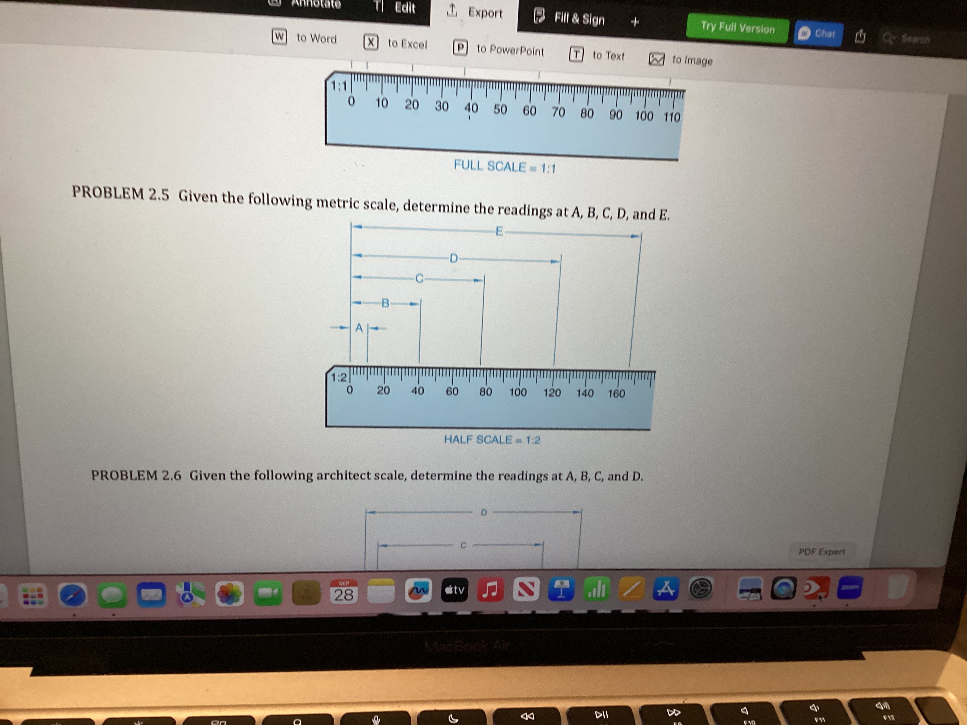 Solved FULL SCALE =11PROBLEM 2.5 ﻿Given the following