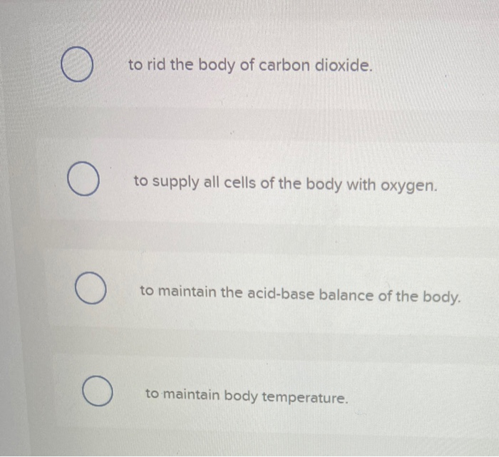 Solved Che functions of the respiratory system include all