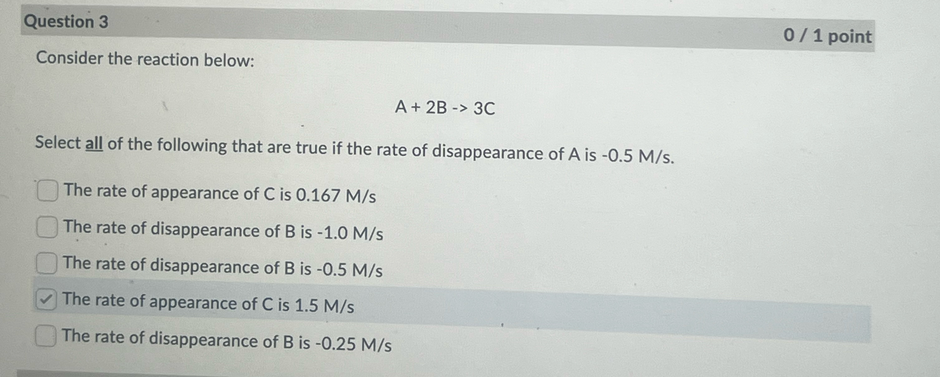 Solved Question 301 ﻿pointConsider The Reaction | Chegg.com