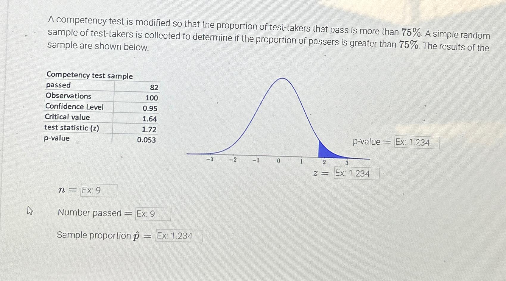 Solved A competency test is modified so that the proportion | Chegg.com