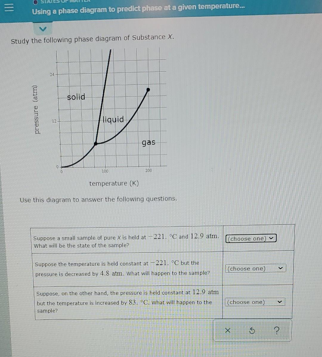 Solved Study The Following Phase Diagram Of Substance X. Use | Chegg.com