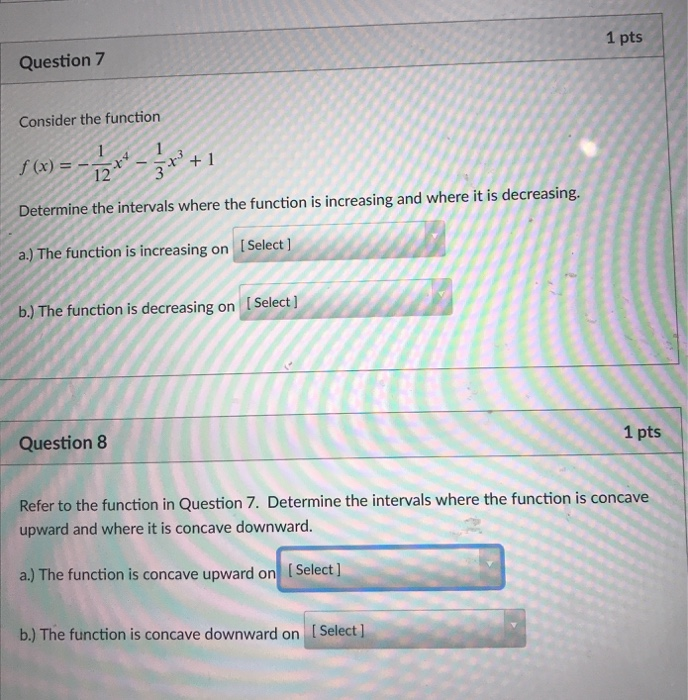 Solved 1 pts Question 7 Consider the function 1 f (x) = - +3 | Chegg.com