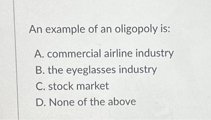 case study on oligopoly airlines