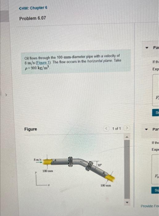 Solved Oil flows through the 100 -mm-diameter pipe with a | Chegg.com
