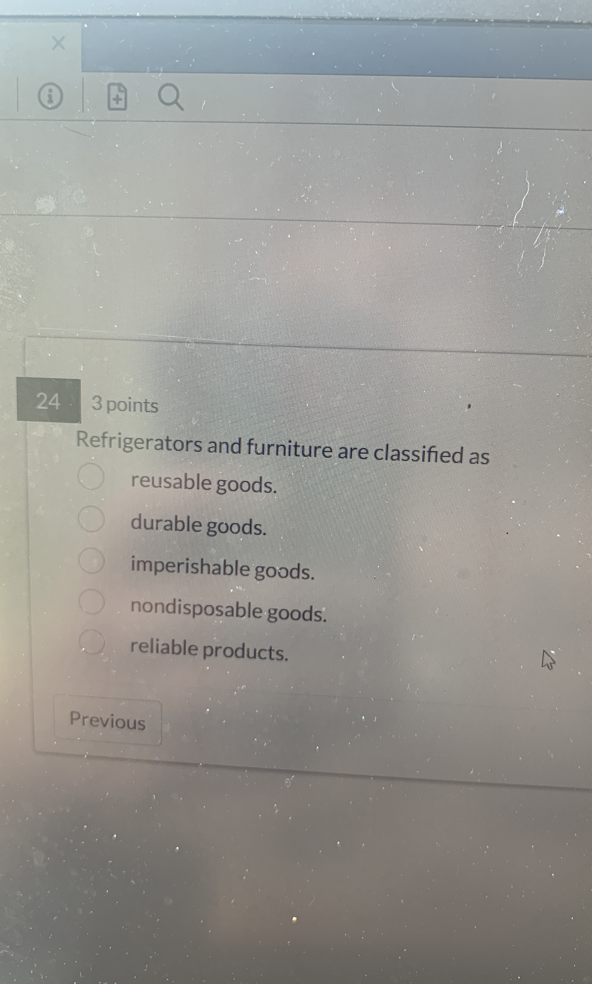 Solved 243 ﻿pointsRefrigerators and furniture are classified | Chegg.com