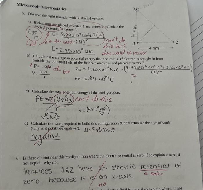 Solved Microscopic Electrostatics 5. Observe the right | Chegg.com