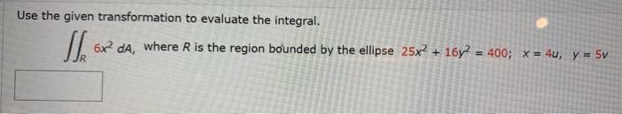 Solved Find the Jacobian of the transformation. x = U2 + uv, | Chegg.com