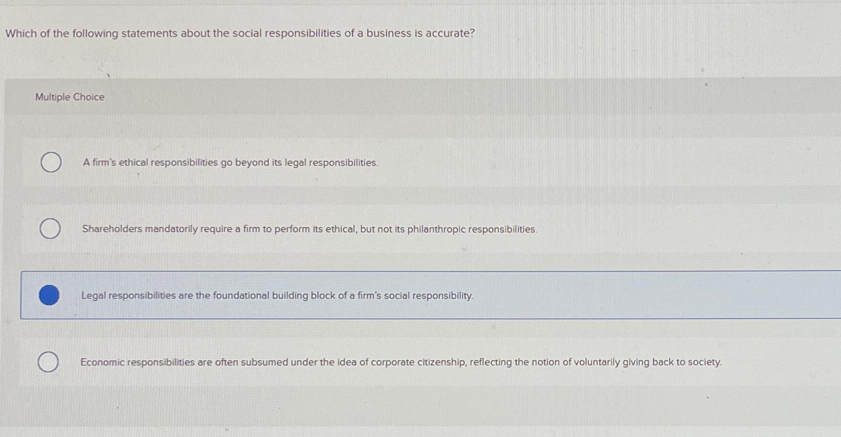 Solved Which of the following statements about the social | Chegg.com