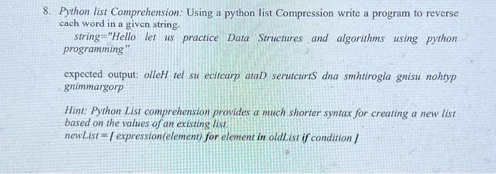 Solved COP 3410-001: Data Stre Alerthm Anlys Python Python | Chegg.com